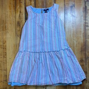 Gap dress Size Large striped blue Cotton Spring Summer Lined